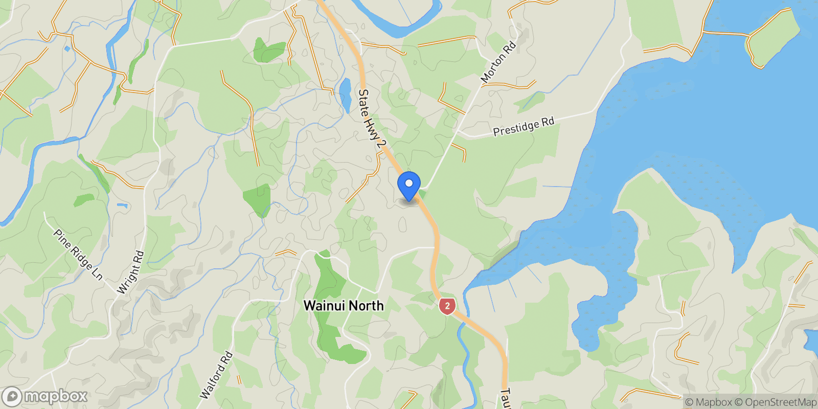 Map showing 2165A State Highway 2, Aongatete 3181, New Zealand, Aongatete, Bay of Plenty, New Zealand.