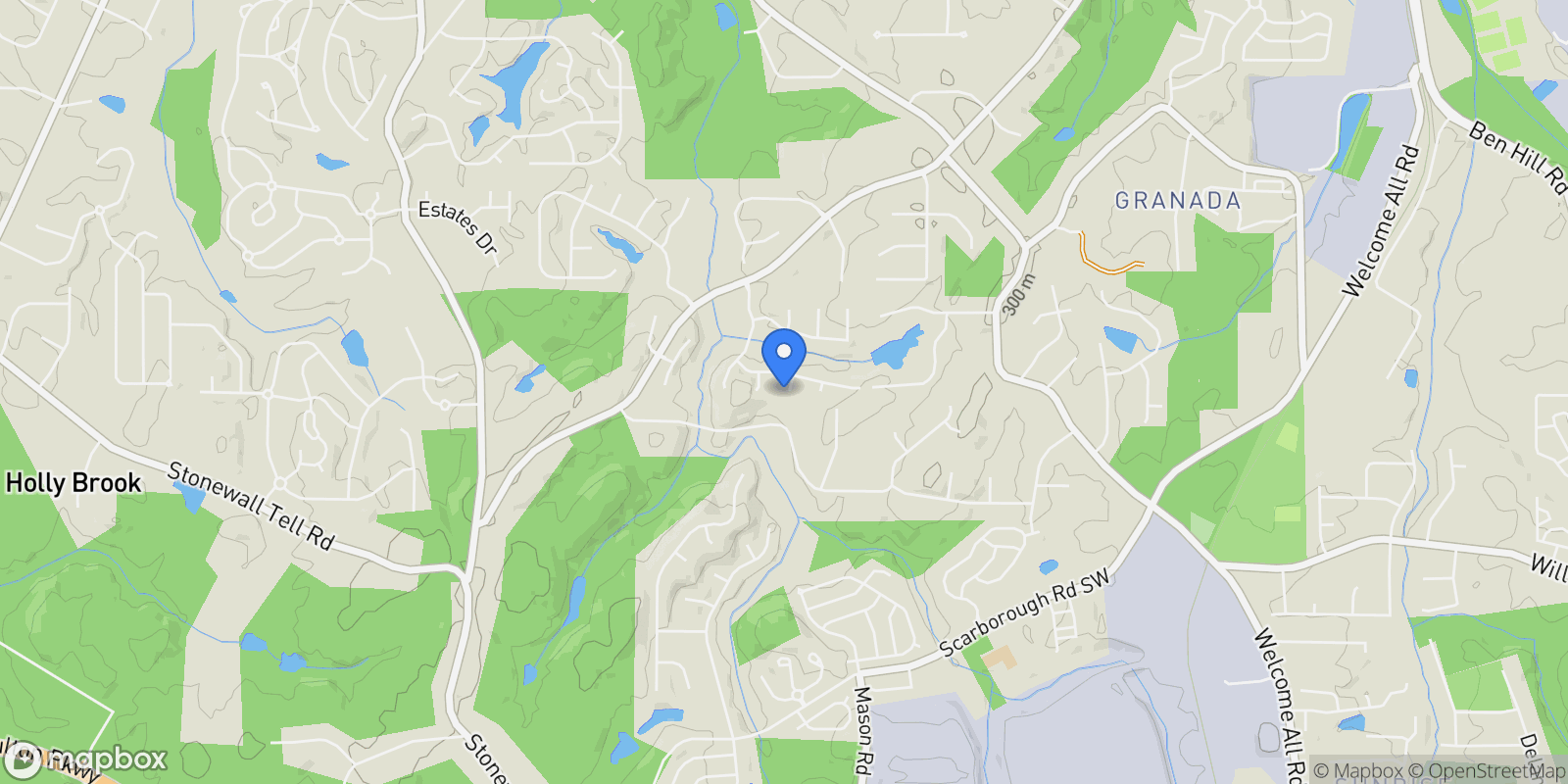 Map showing 411 KATY Place, College Park, Georgia, United States.