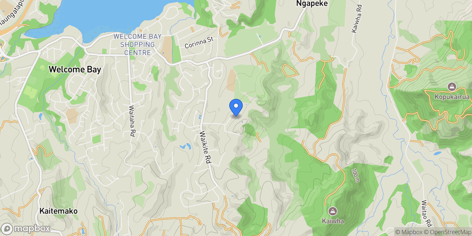 Map showing 42 Oceana Drive, Welcome Bay, Tauranga 3175, New Zealand, Tauranga, Bay of Plenty, New Zealand.