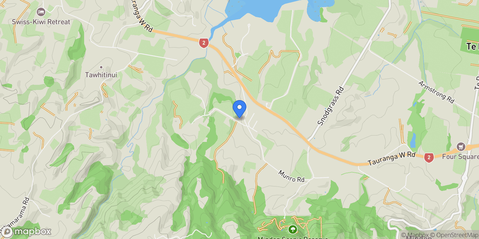 Map showing 12 Ianson Road, Minden 3179, New Zealand, Minden, Bay of Plenty, New Zealand.