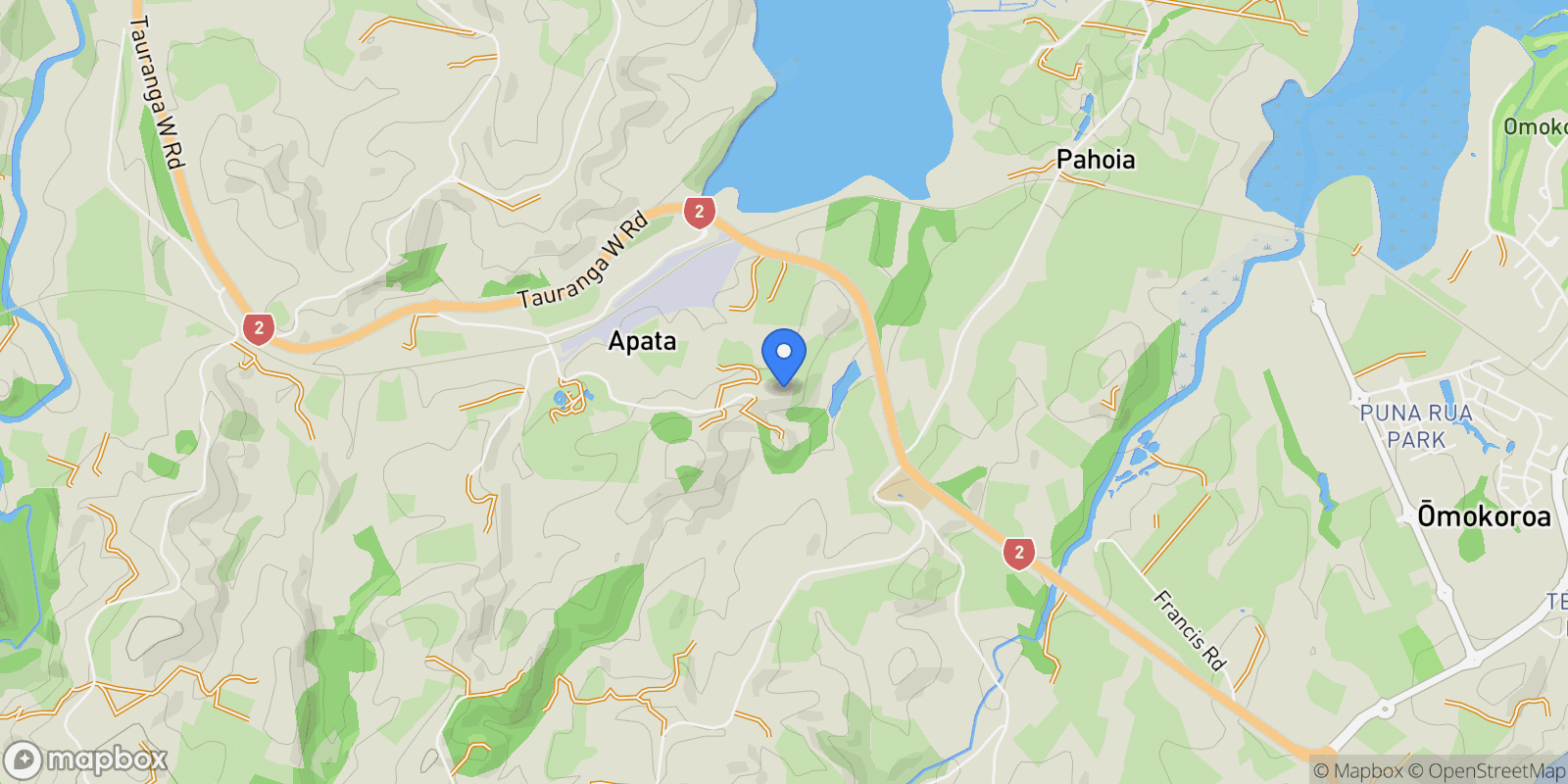 Map showing 101 Turntable Hill Road, Whakamārama 3181, New Zealand, Whakamarama, Bay of Plenty, New Zealand.