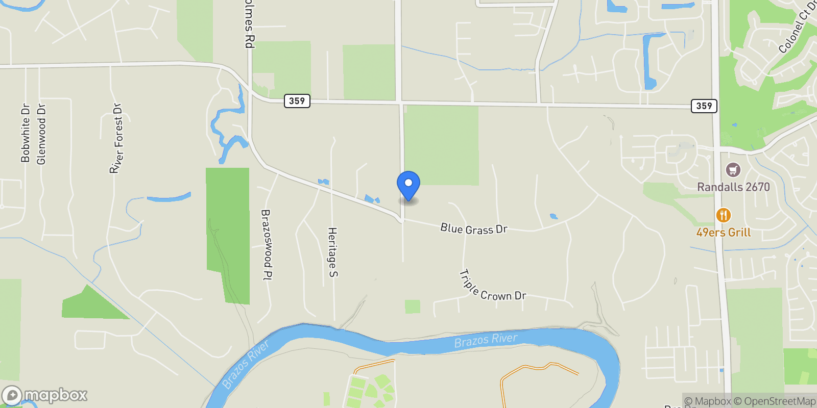 Map showing 1810 Mccrary Road, Richmond, Texas, United States.