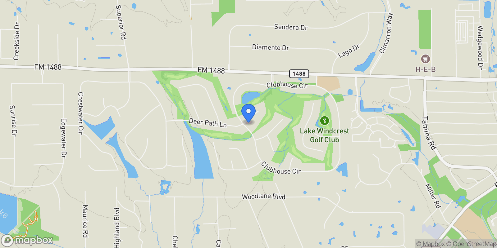 Map showing 9453 Deer Path Lane, Magnolia, Texas, United States.