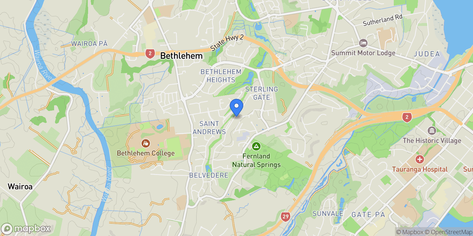 Map showing 162 Castlewold Drive, Bethlehem, Tauranga 3110, New Zealand, Tauranga, Bay of Plenty, New Zealand.