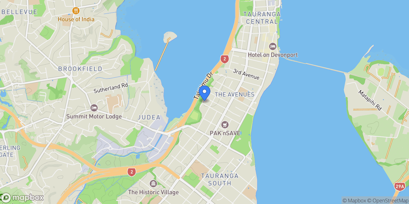 Map showing 93 Ninth Avenue, Tauranga 3110, New Zealand, Tauranga, Bay of Plenty, New Zealand.