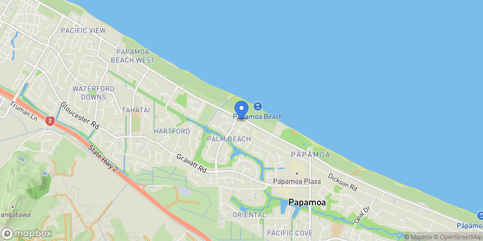 Map showing 21 Malibu Key, Papamoa Beach, Papamoa 3118, New Zealand, Tauranga, Bay of Plenty, New Zealand.