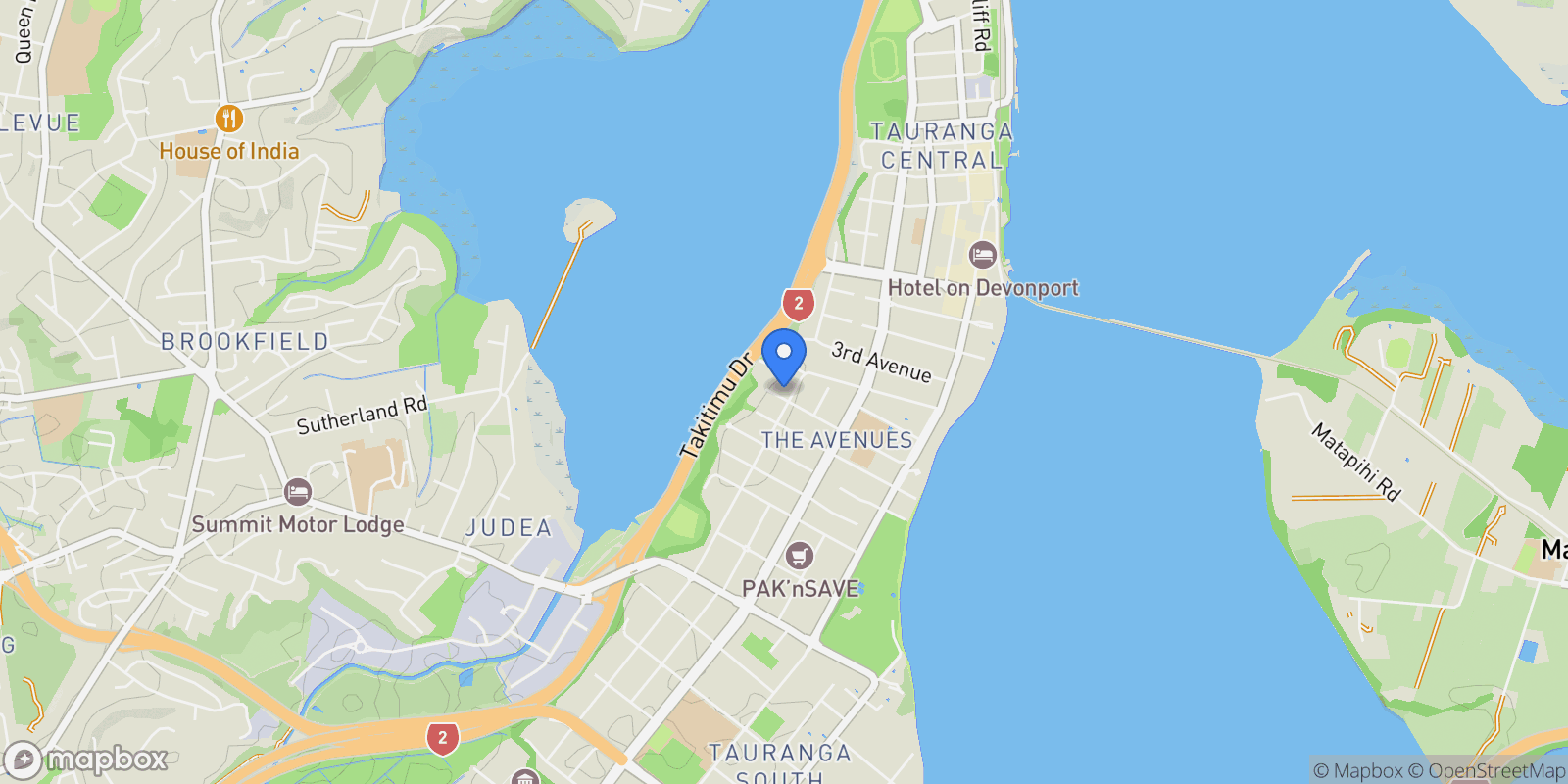 Map showing 75 Fifth Avenue, Tauranga 3110, New Zealand, Tauranga, Bay of Plenty, New Zealand.