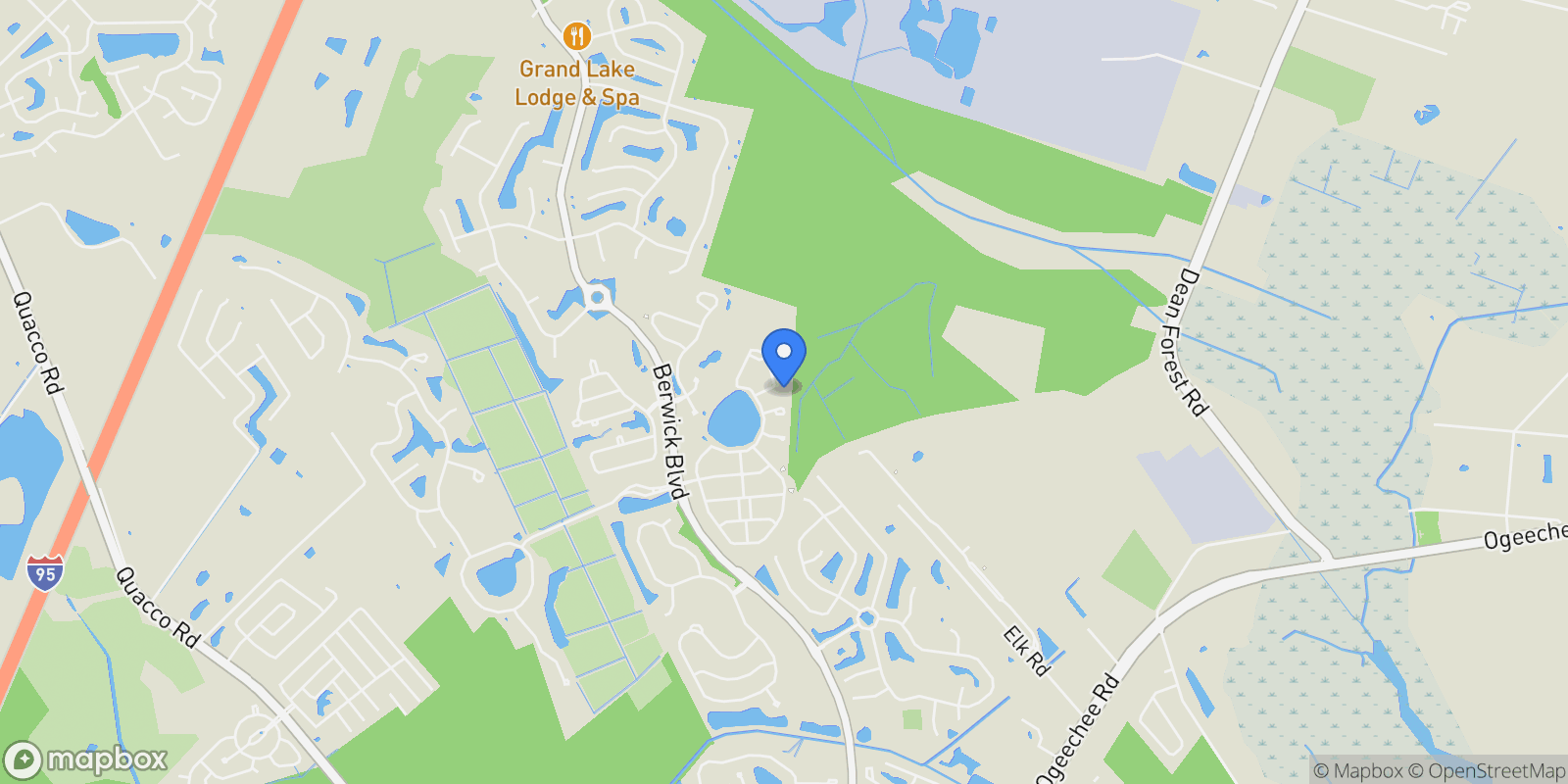 Map showing 8 Gresham Lane, Savannah, Georgia, United States.