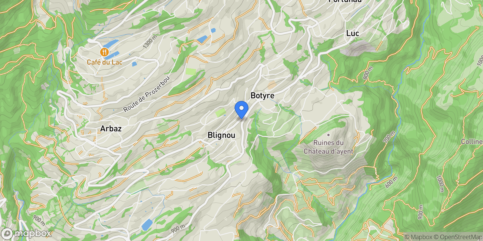 Map showing Route de Blignou #, Ayent, Valais, Switzerland.