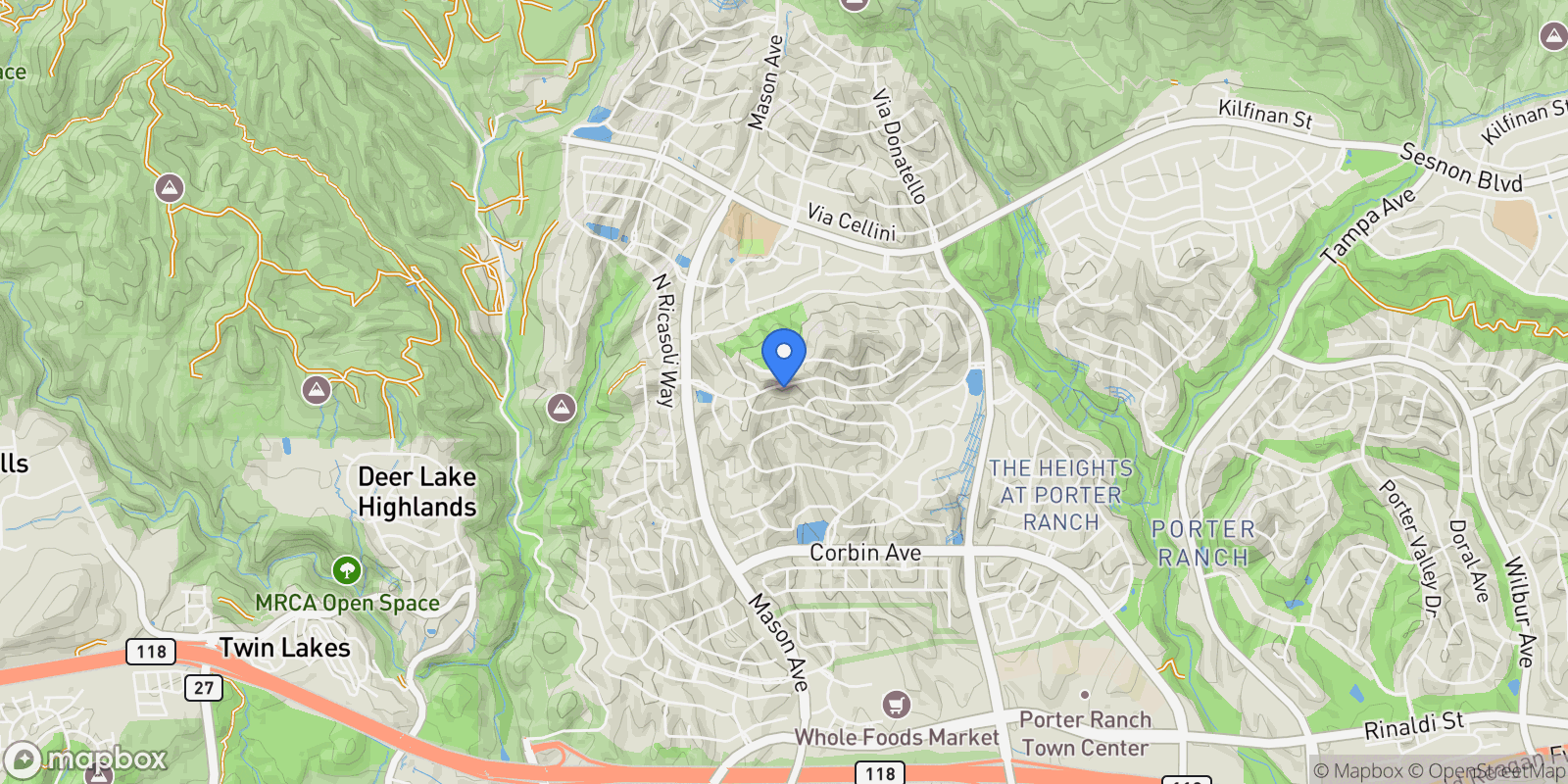 Map showing 20378 W Marlow Lane, Los Angeles, California, United States.