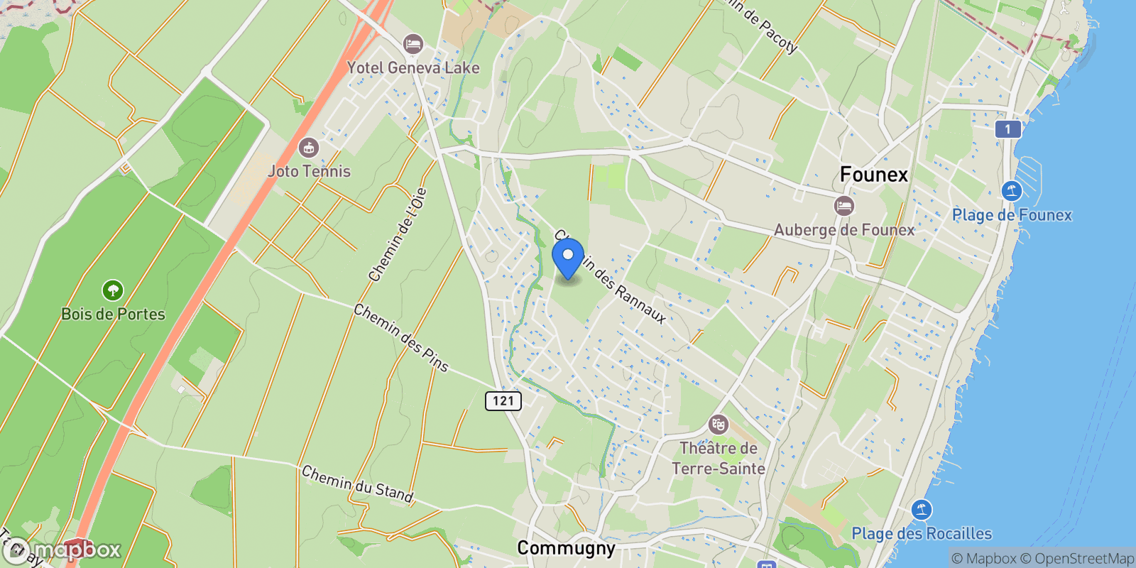 Map showing Commugny, Vaud, Switzerland.