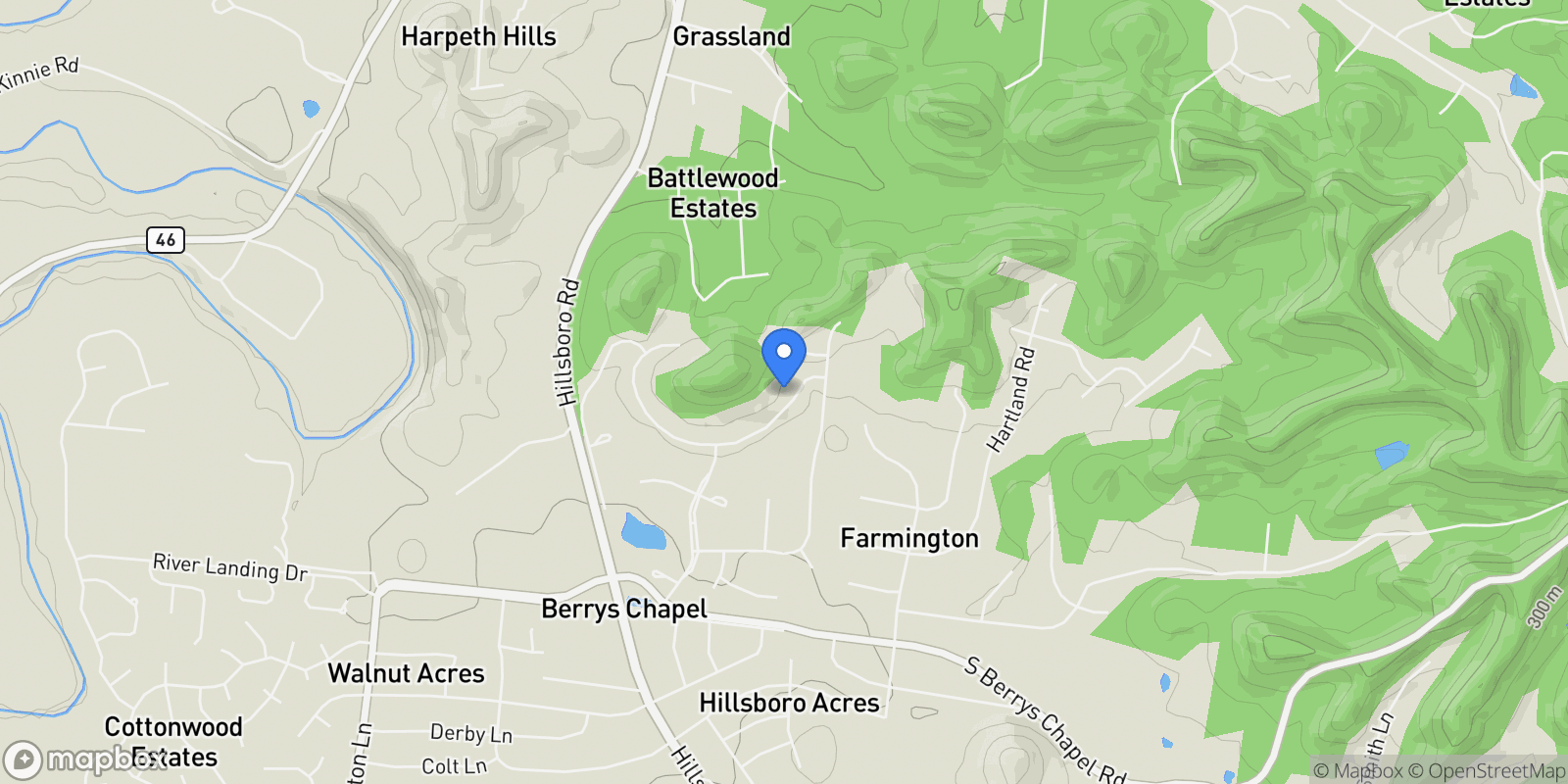Map showing 728 Legends Crest Dr, Franklin, Tennessee, United States.