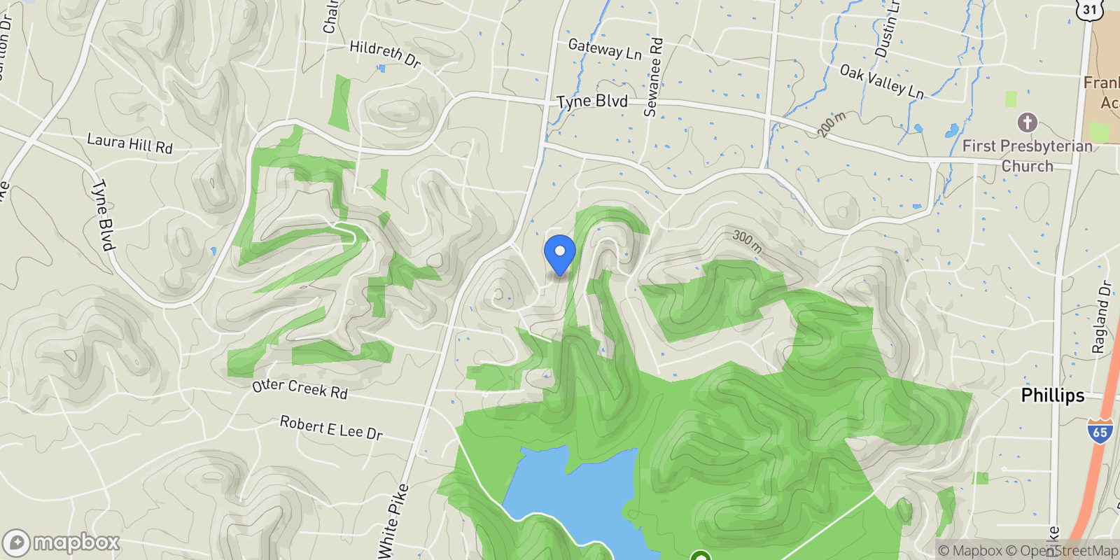 Map showing 937 Travelers Ct, Nashville, Tennessee, United States.