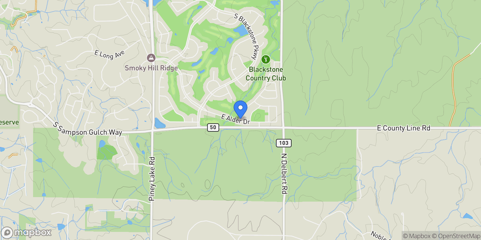 Map showing 8255 S Vandriver Way, Aurora, CO 80016, Aurora, Colorado, United States.