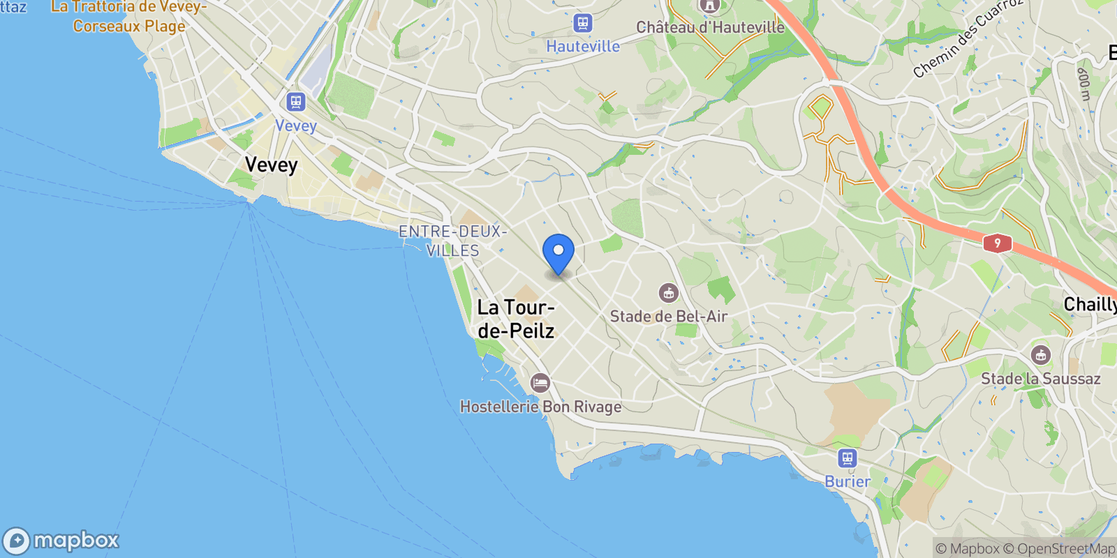 Map showing La Tour-de-Peilz, VD 1814, La Tour-de-Peilz, Vaud, Switzerland.