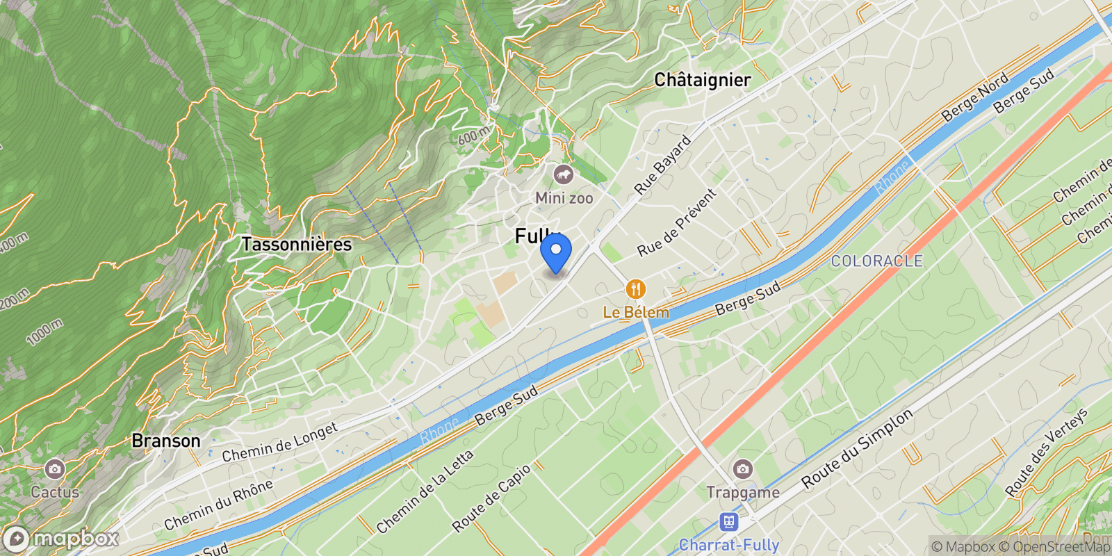 Map showing Fully, VS 1926, Fully, Valais, Switzerland.
