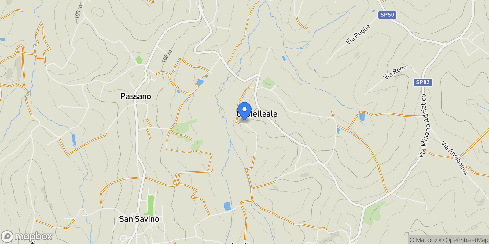 Map showing via giardino 26, Castelleale, Emilia-Romagna, Italy.