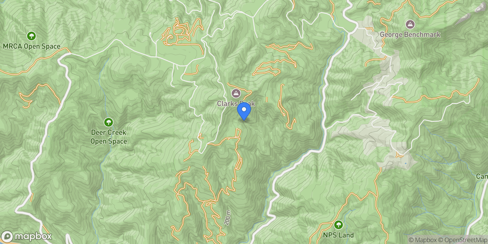 Map showing 9950 COTHARIN Road, Malibu, California, United States.