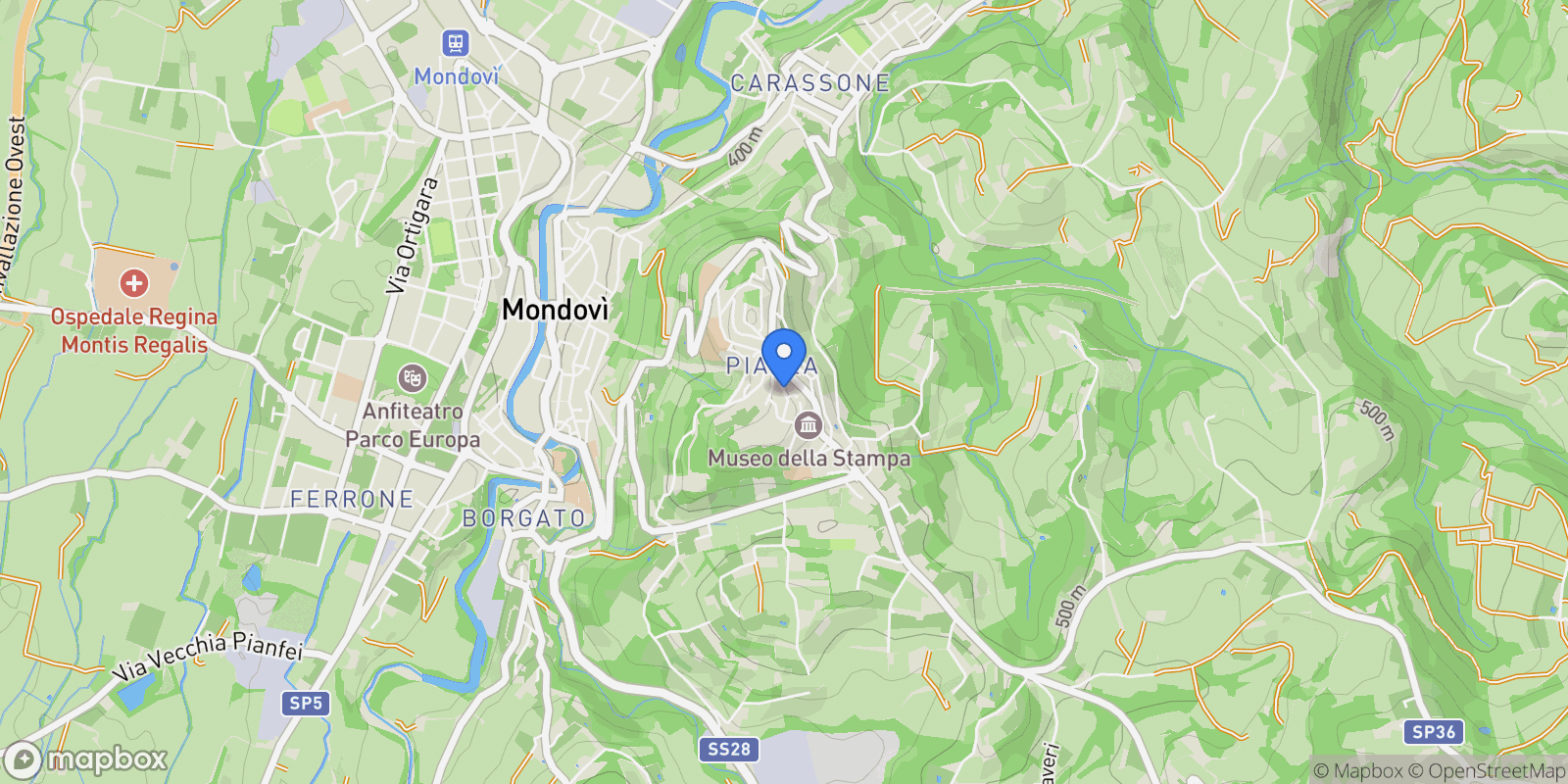 Map showing Via Giolitti 4, Piazza, Piedmont, Italy.