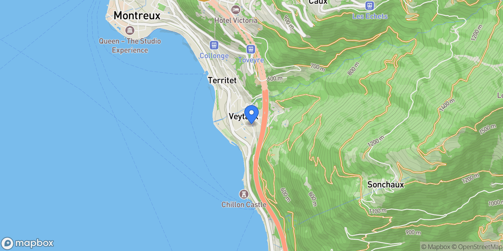 Map showing Veytaux, VD 1820, Veytaux, Vaud, Switzerland.