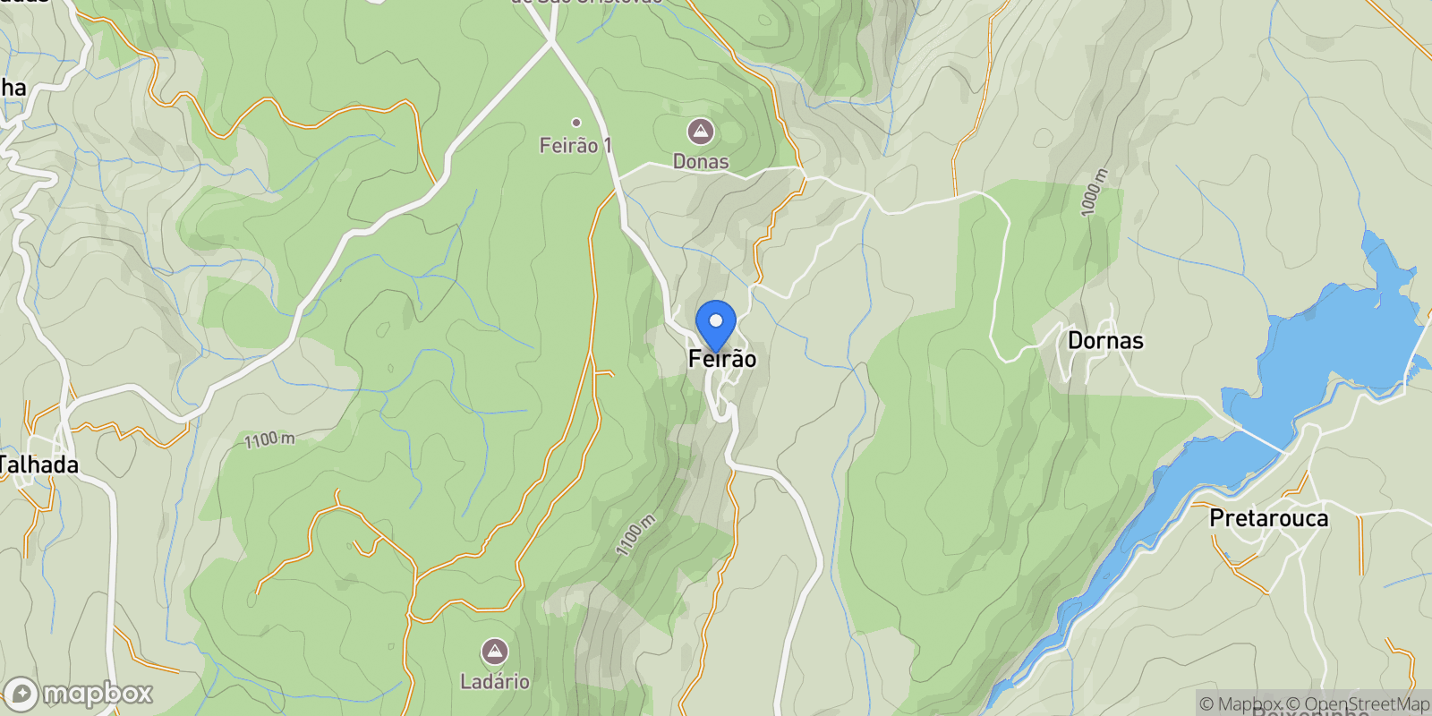 Map showing Felgueiras e Feirão, Resende, Viseu, Resende, Felgueiras e Feirao, Viseu District, Portugal.
