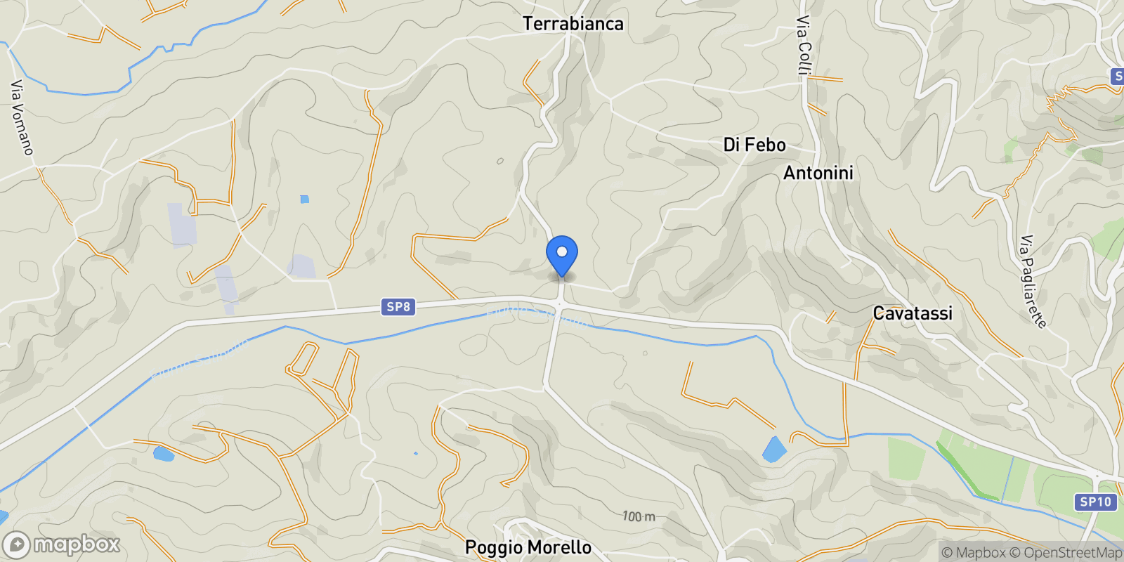Map showing Via Dell'Agricoltura snc, Abruzzo, Italy.