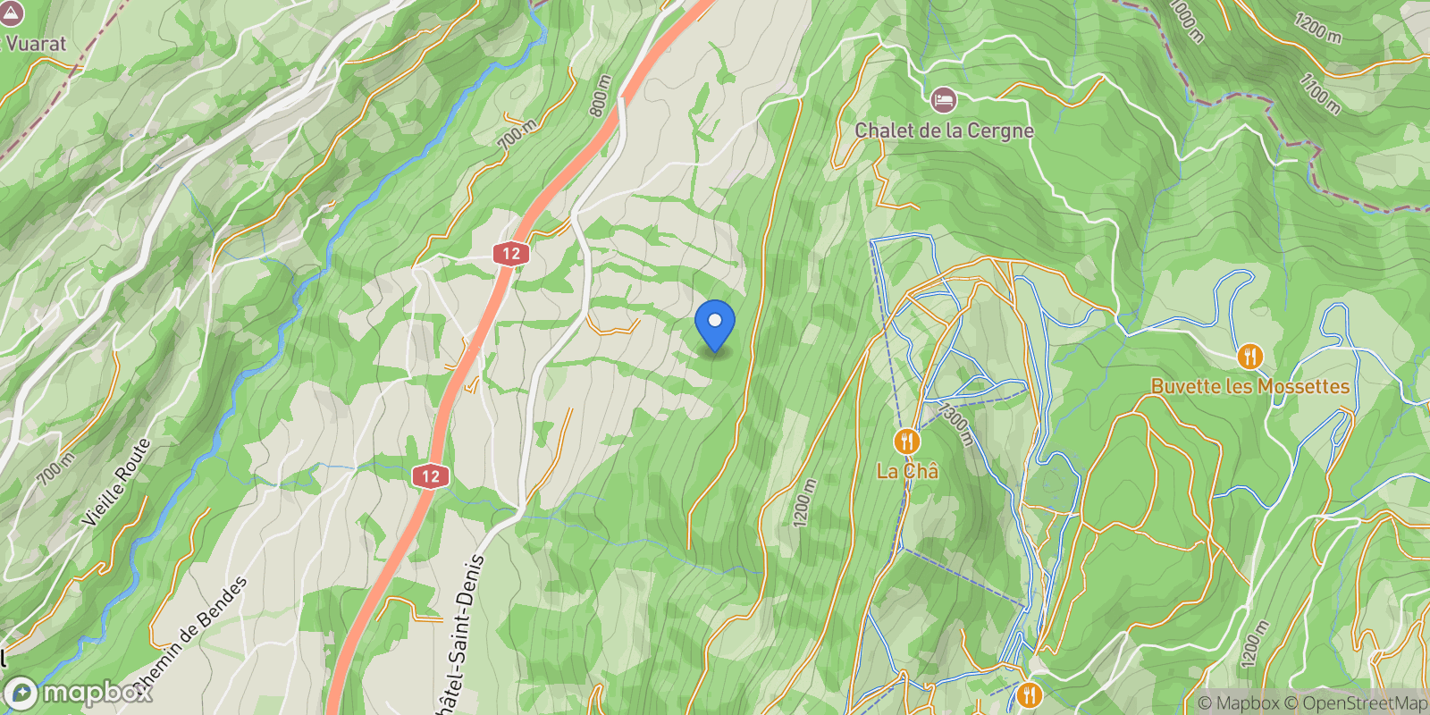 Map showing St-Légier-La Chiésaz, VD 1806, Blonay - Saint-Légier, Vaud, Switzerland.