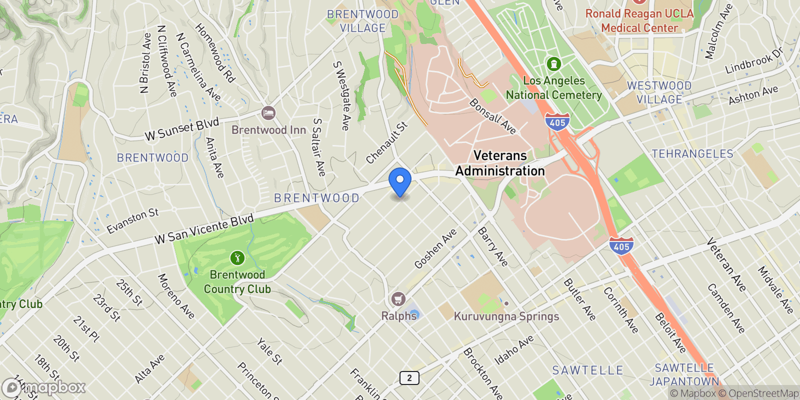 Map showing 11808 Dorothy Street 206, Los Angeles, California, United States.