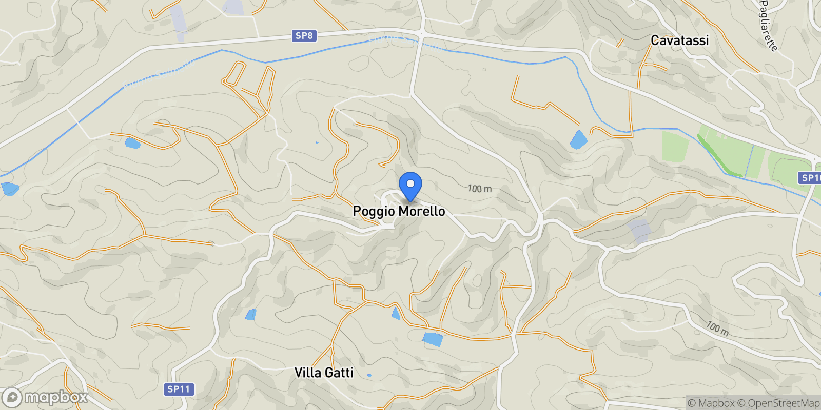 Map showing 64027 Poggio Morello, Province of Teramo, Italy, Poggio Morello, Abruzzo, Italy.