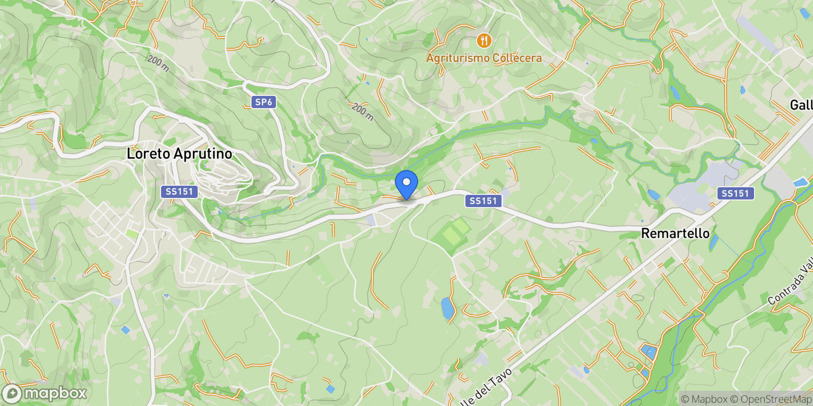Map showing Abruzzo, Italy.