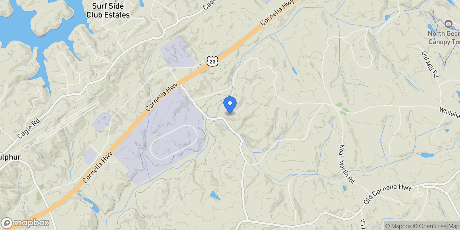 Map showing 4208 Simpson Road, Gainesville, GA 30507, Lula, Georgia, United States.