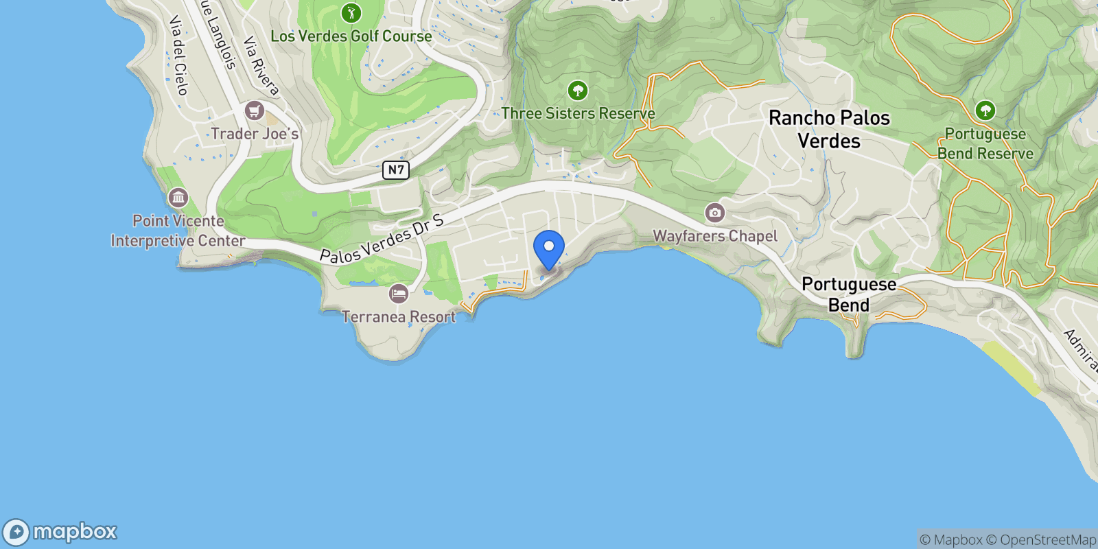 Map showing 32859 Seagate, Rolling Hills, California, United States.