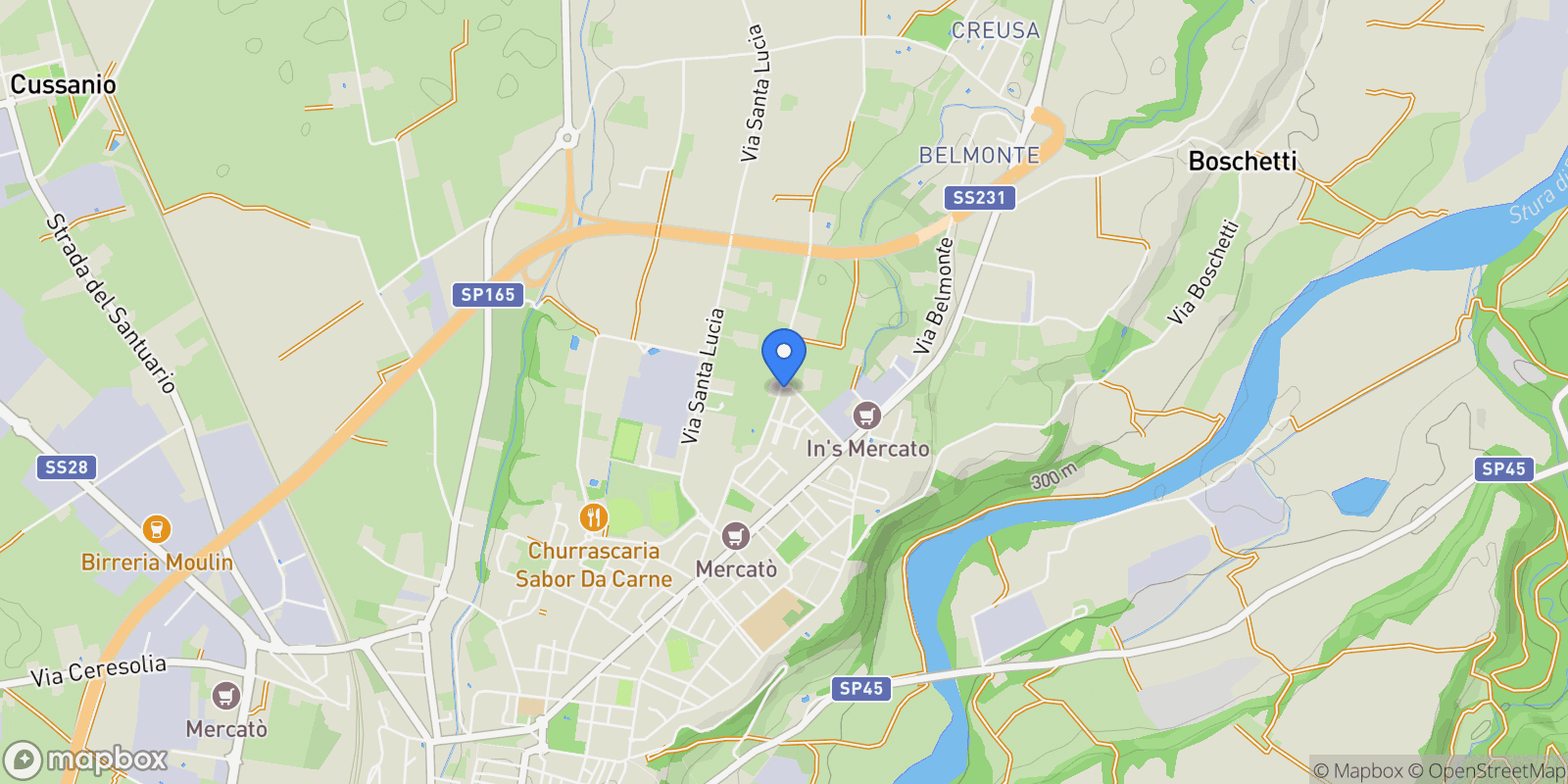 Map showing Via del Lucchetto 48, Fossano, Piedmont, Italy.