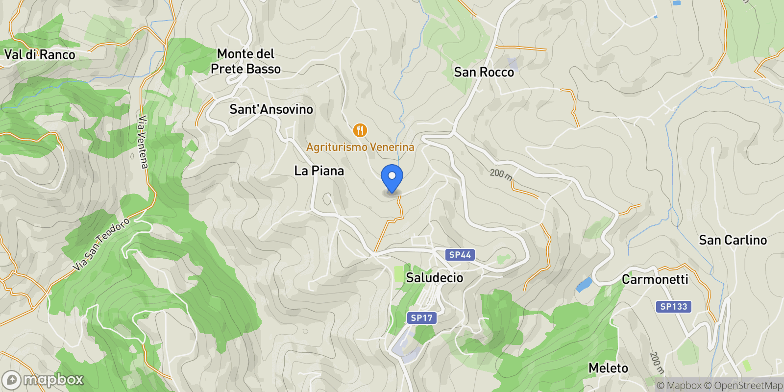 Map showing Via Vallicella 631, Emilia-Romagna, Italy.