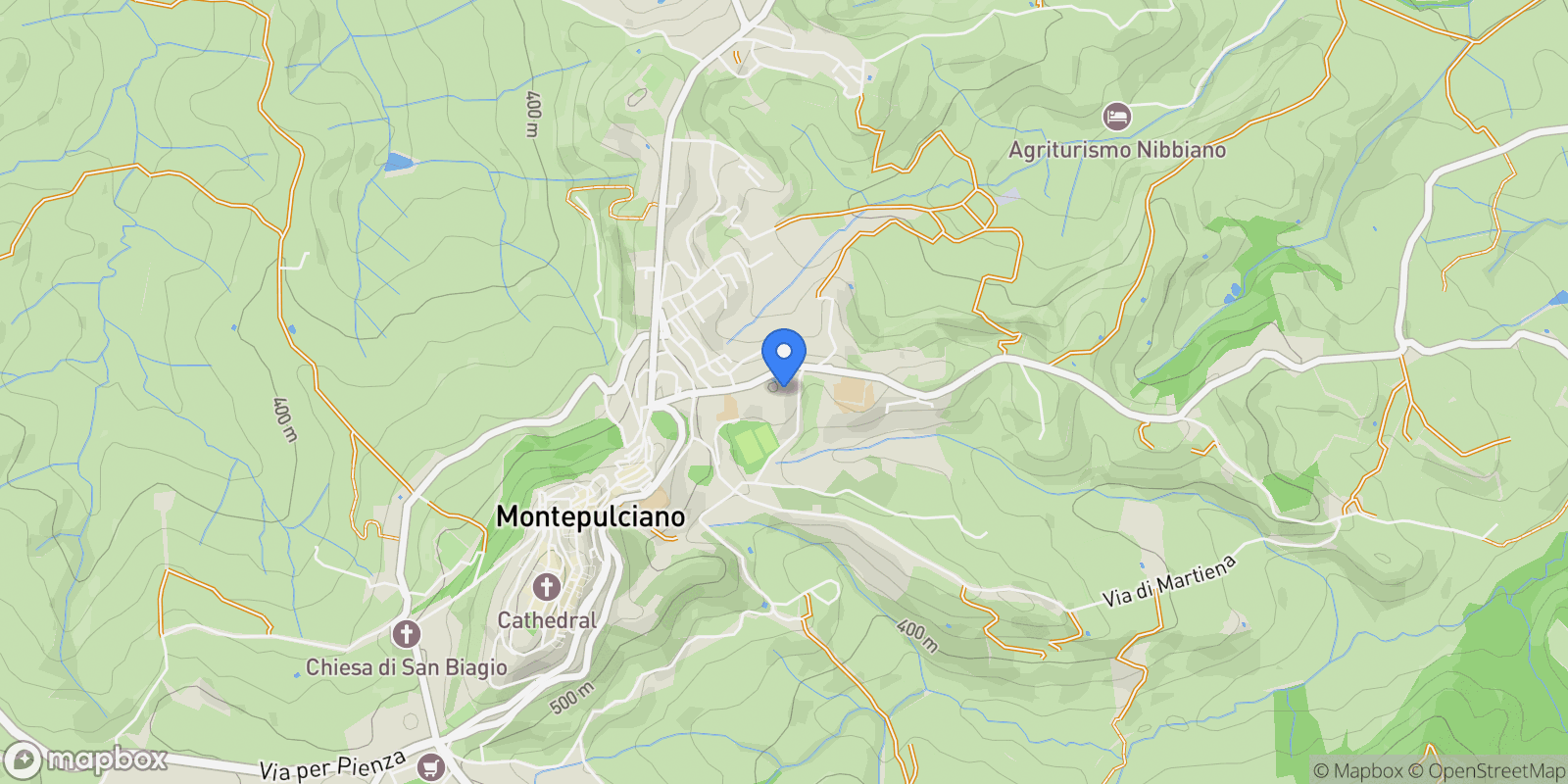 Map showing Via E. Bernabei, Montepulciano, Tuscany, Italy.