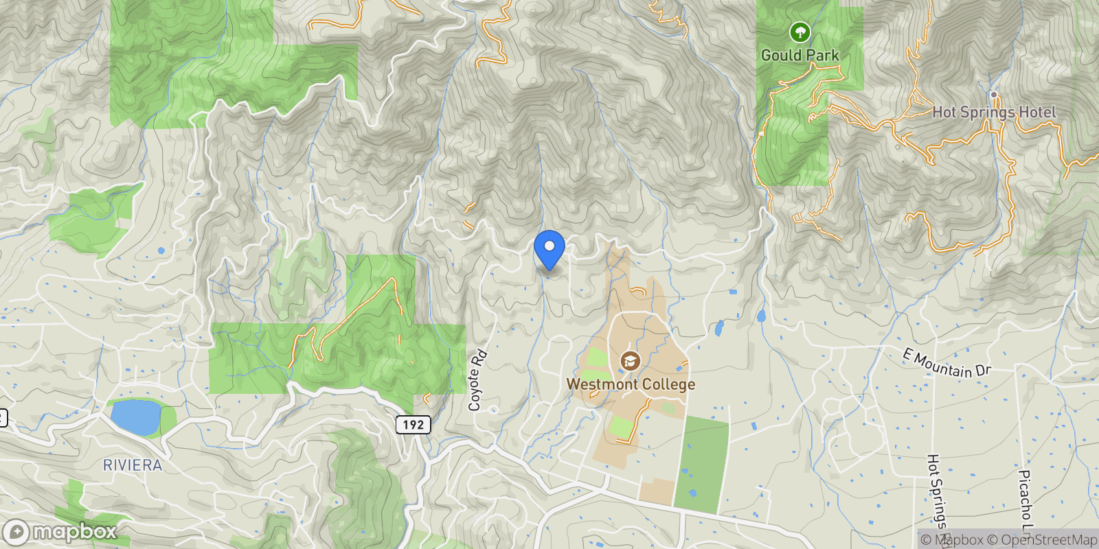 Map showing 191 E Mountain Drive, Montecito, California, United States.