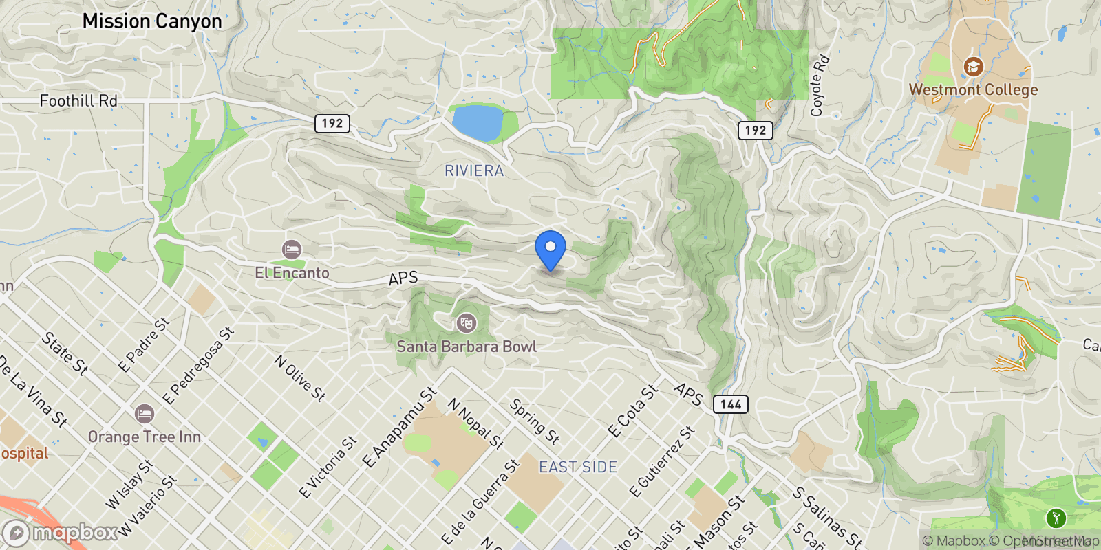 Map showing 945 Arbolado Road, Santa Barbara, California, United States.