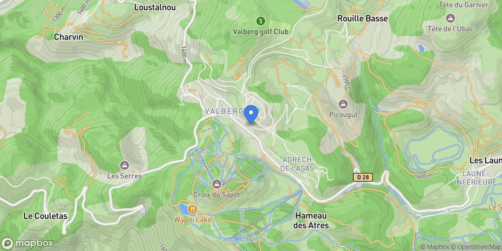 Map showing Péone, Provence-Alpes-Côte d'Azur, France.