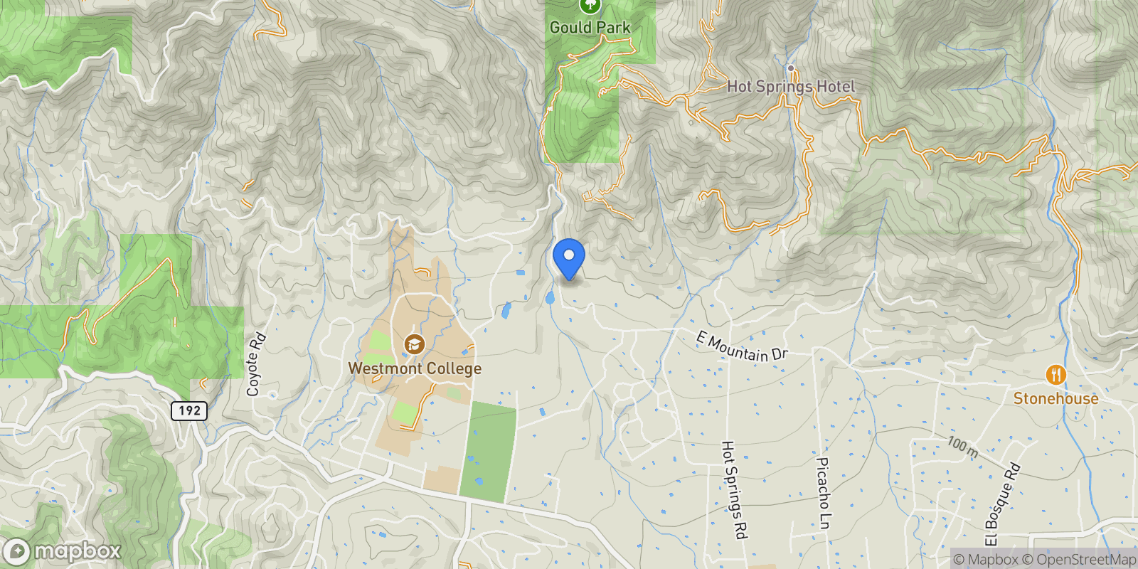 Map showing 1030/1010 E Mountain Drive, Montecito, California, United States.