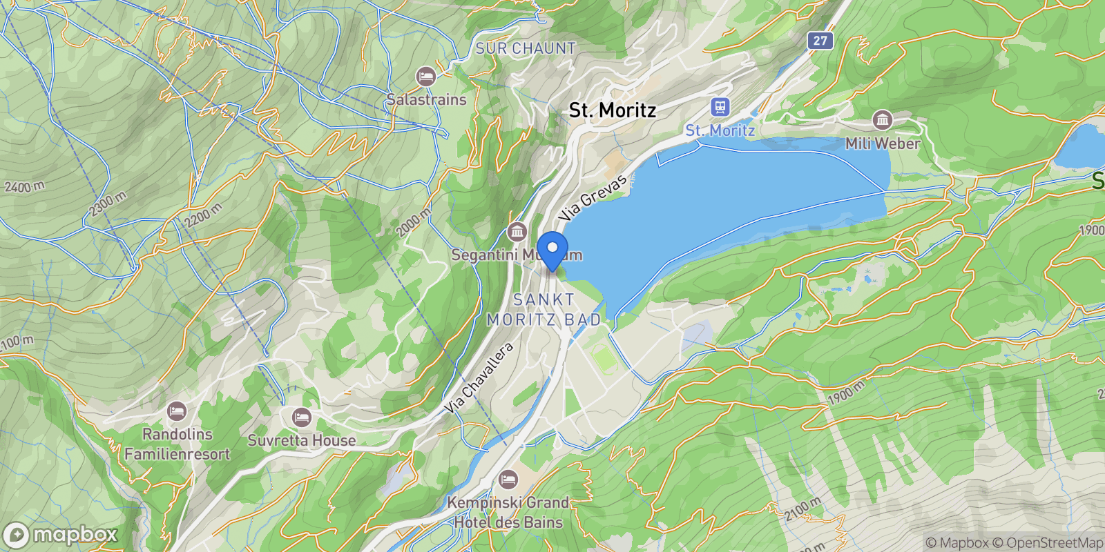 Map showing 7500 St Moritz, Switzerland, Saint Moritz, Grisons, Switzerland.