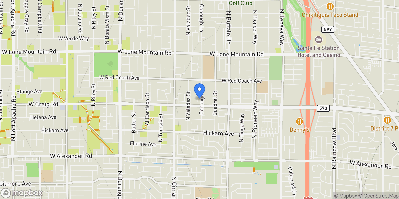 Map showing 4450 Palisades Canyon Circle, Las Vegas, Nevada, United States.