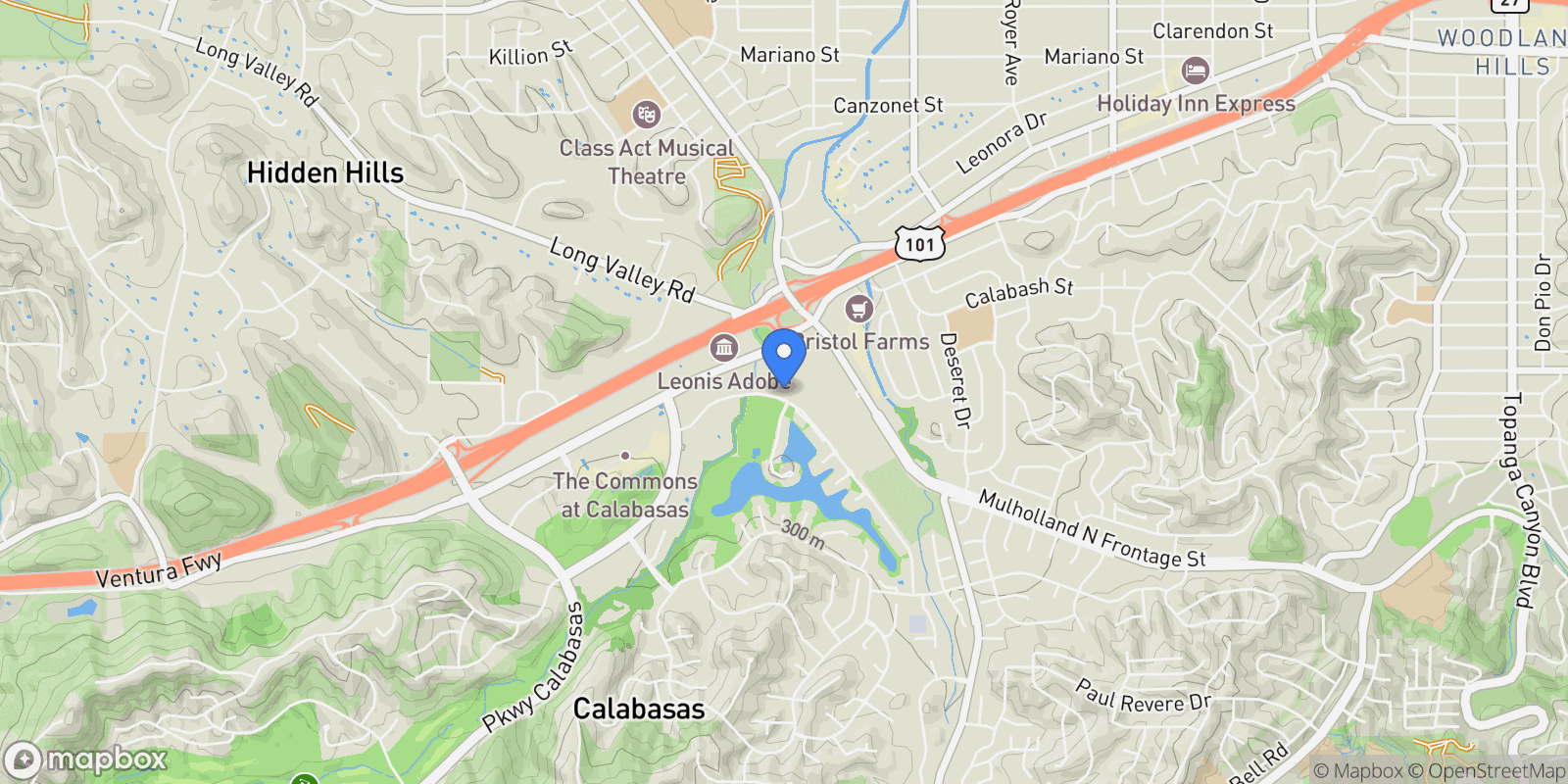 Map showing 23351 Park Sorrento 71, Hidden Hills, California, United States.