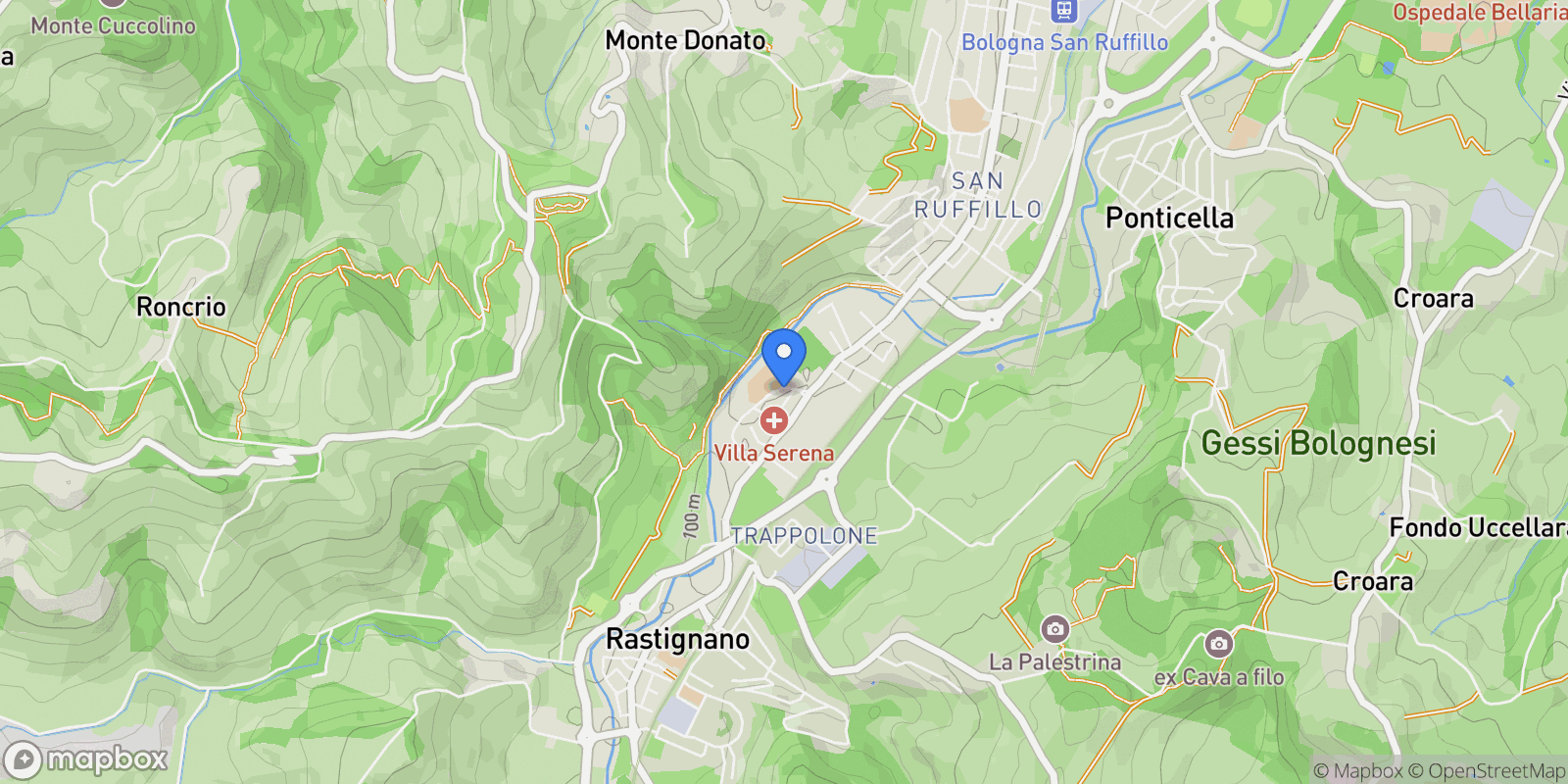 Map showing Via Cesare Pavese Ad.ze, Bologna, Emilia-Romagna, Italy.