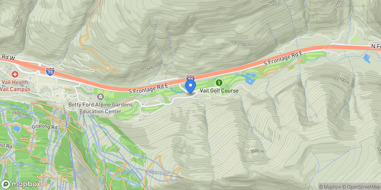 Map showing 1489 Vail Valley Drive , Vail, CO 81657, Vail, Colorado, United States.