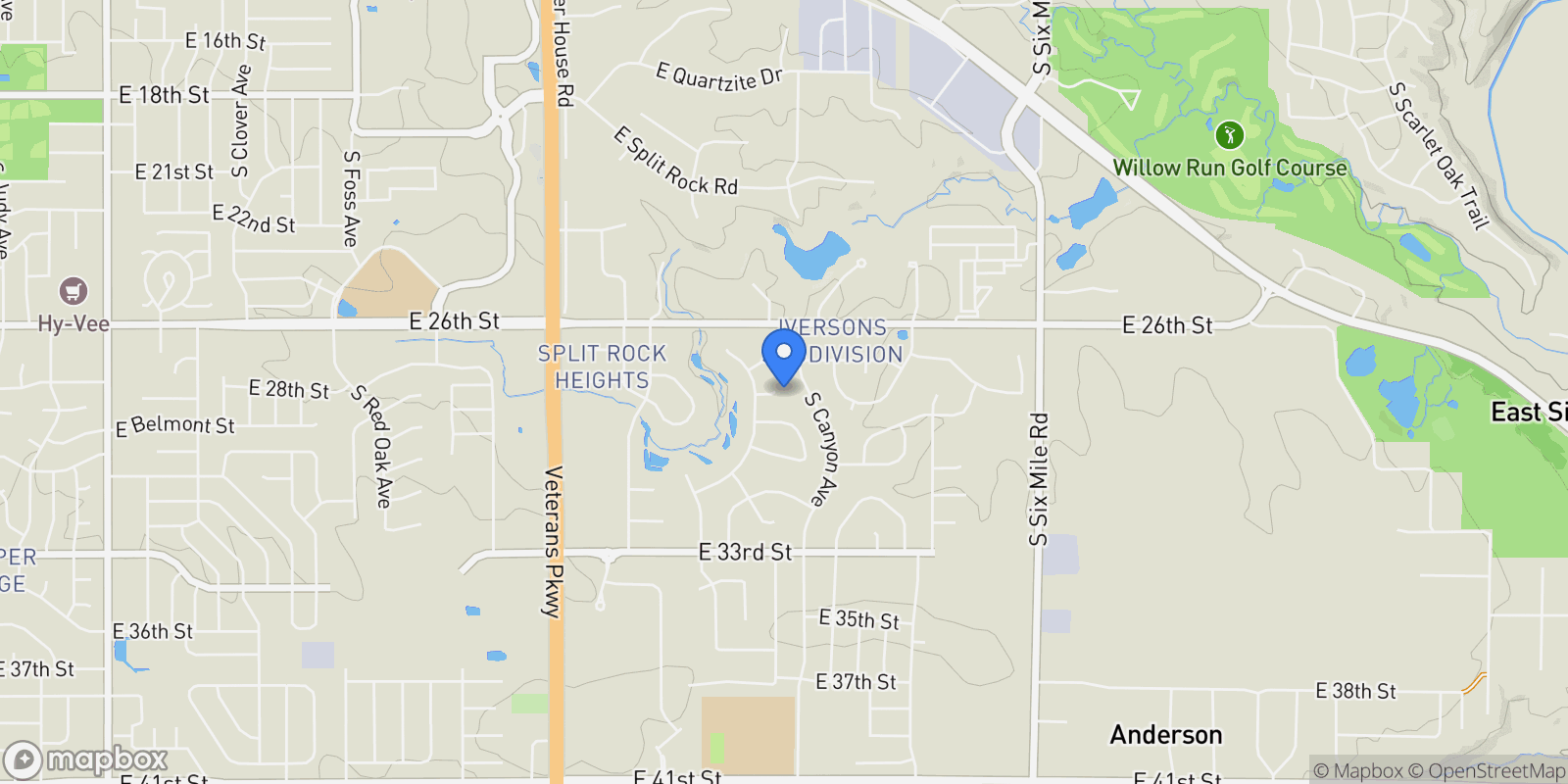 Map showing 6813 E Limestone Cir , Sioux Falls, SD 57110, Sioux Falls, South Dakota, United States.