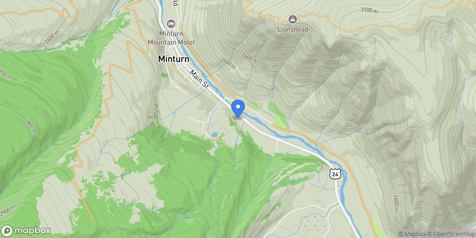 Map showing 817 Main Street , Minturn, CO 81645, Avon, Colorado, United States.