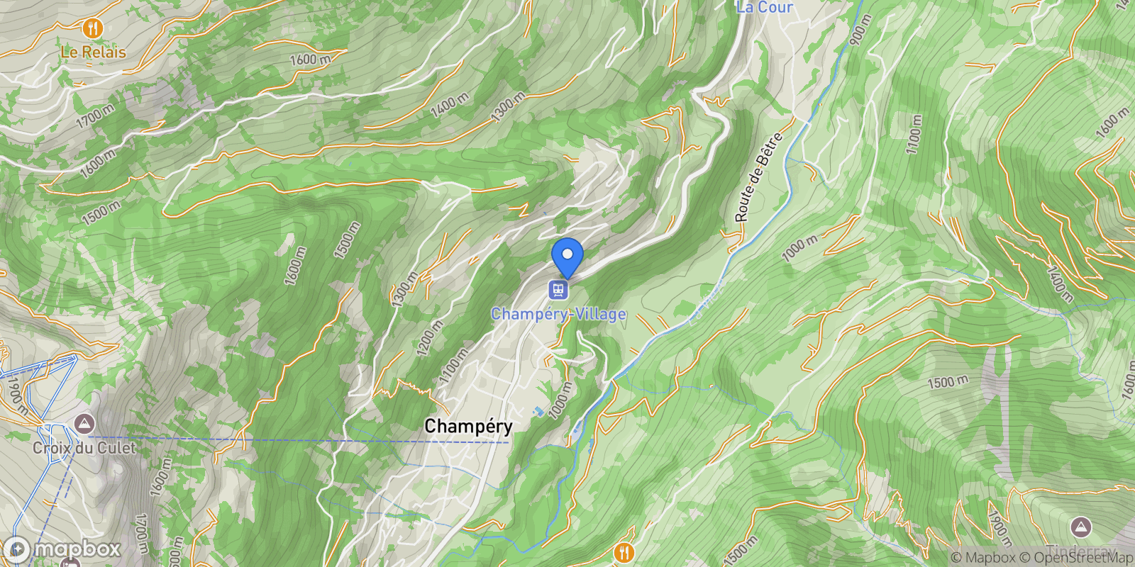 Map showing Champéry, VS 1874, Champéry, Valais, Switzerland.