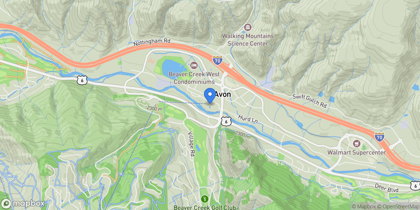 Map showing 126 Riverfront Lane #917 , Avon, CO 81620, Avon, Colorado, United States.