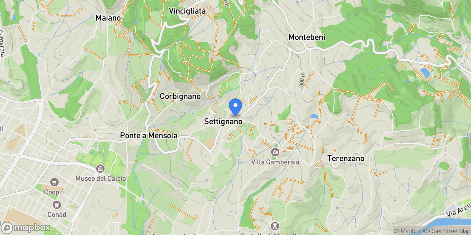 Map showing via  di San Romano, Florence, Tuscany, Italy.