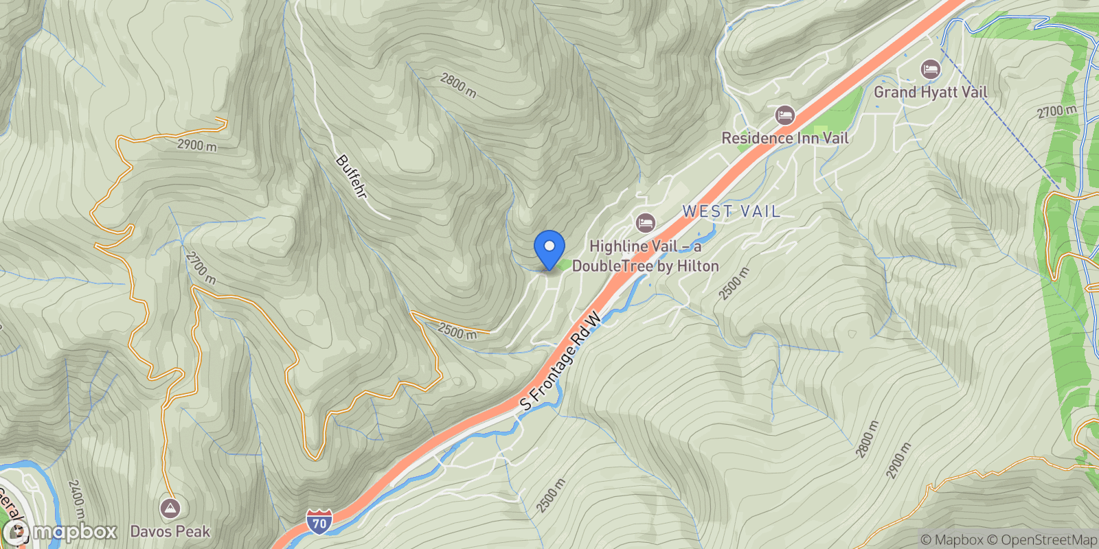 Map showing 2556 Cortina Lane , Vail, CO 81657, Vail, Colorado, United States.